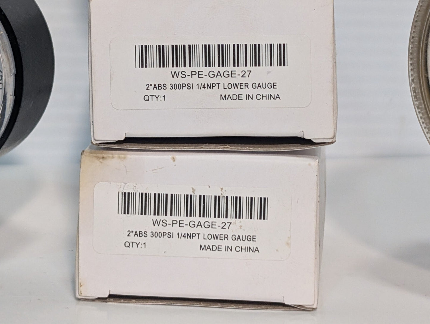 (8) WorkSmart Liquid Pressure Gauges WS-PE_GAGE-27 WS-PE-GAGE-80 WS-PE-GAGE-101
