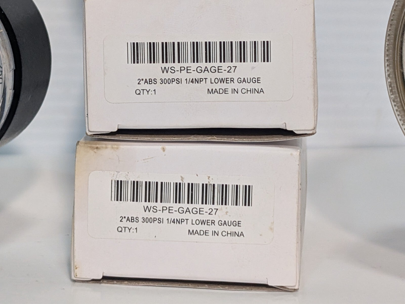 (8) WorkSmart Liquid Pressure Gauges WS-PE_GAGE-27 WS-PE-GAGE-80 WS-PE-GAGE-101