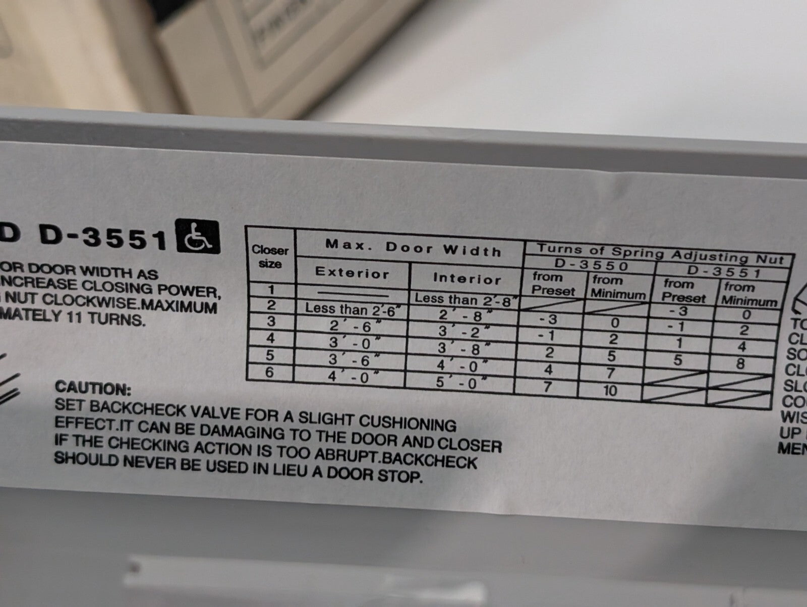 Stanley D-3551 Commercial Hardware Door Closer with Aluminum Finish DA Model