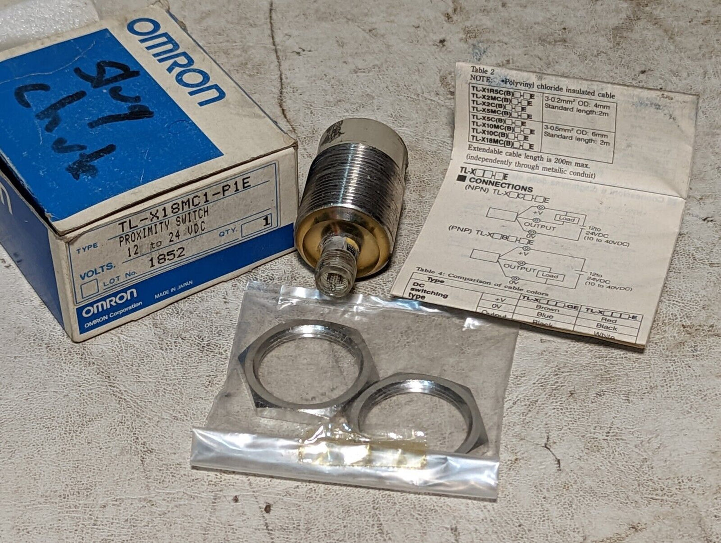 omron TL-X18MC1-P1E proximity switch, 12-24VDC