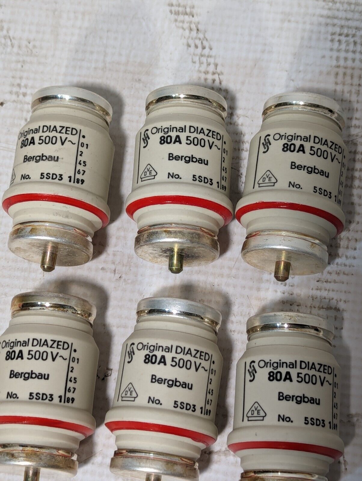 Siemens 5SD3 fuse, 80A, 500VAC, original diazed, Bergbau