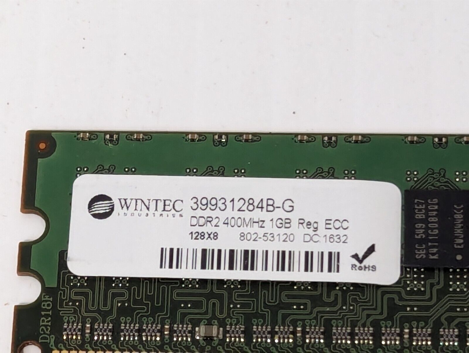 Wintec 39931284B-G 1GB DDR2 ECC - Free Shipping