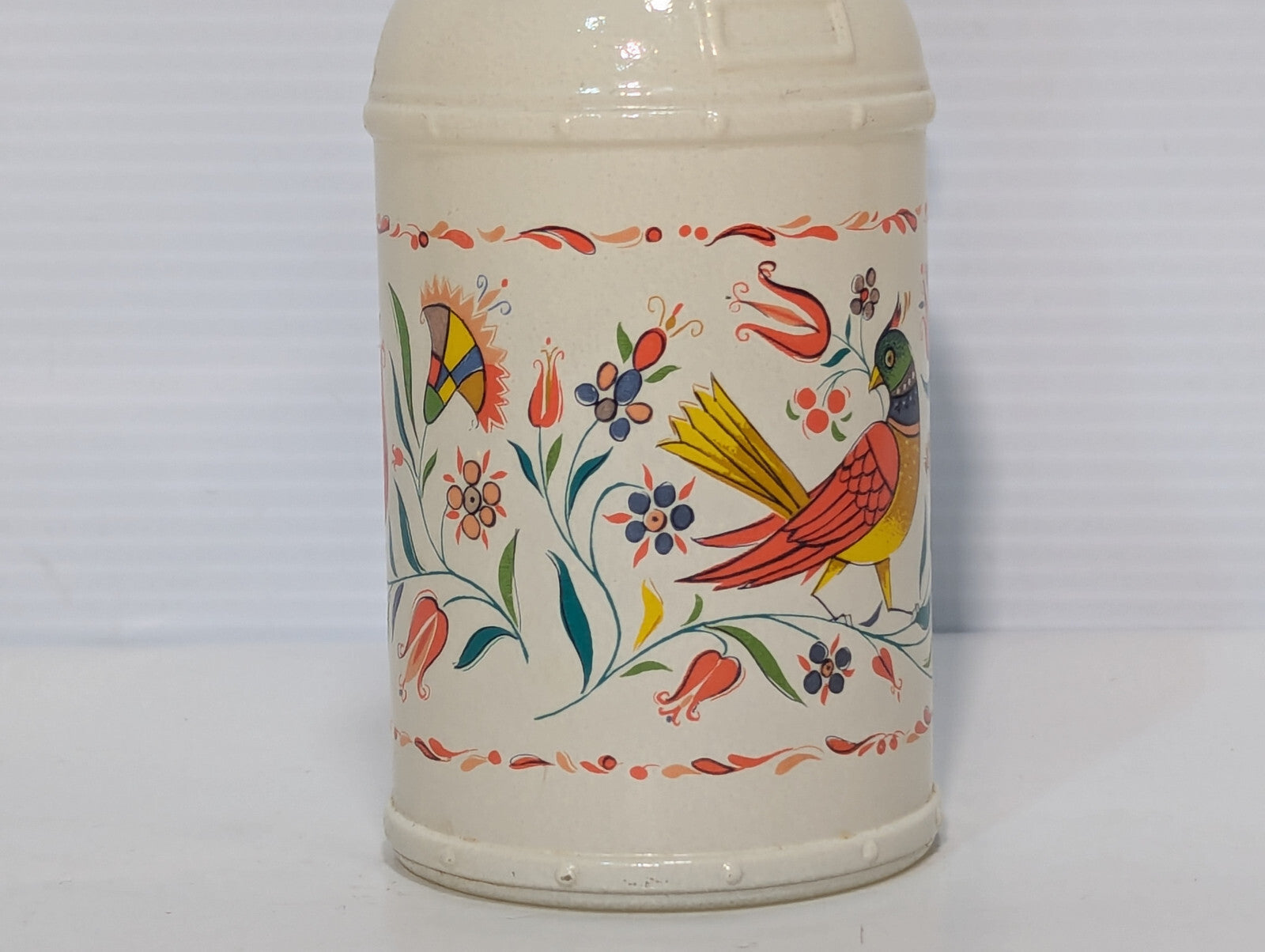 Vintage 1970s Avon Country Bird Glass 10oz Lotion Pump Dispenser Made in USA