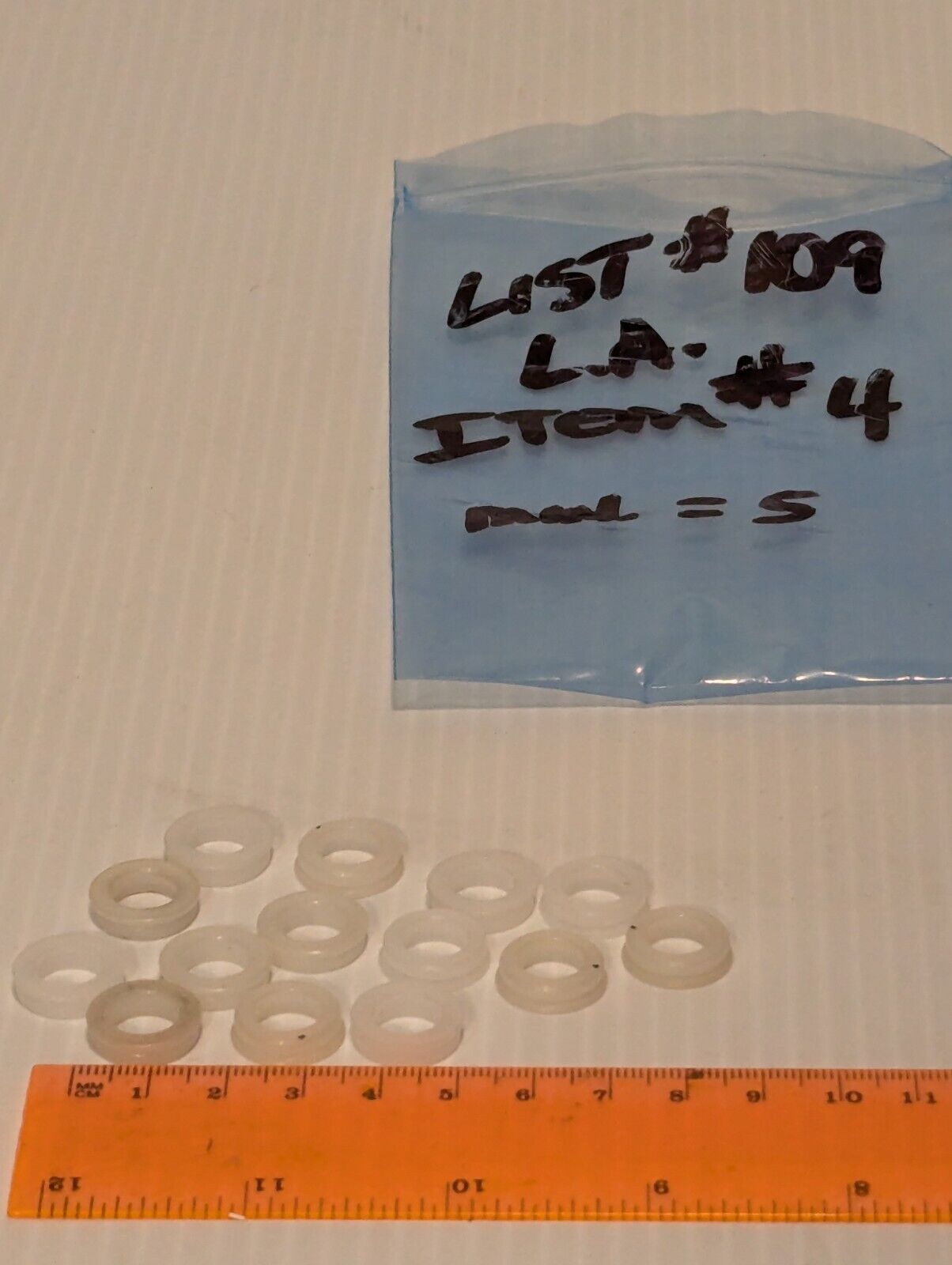 Clear White Plastic Rubber Grommets Quantity 14 - Free Shipping