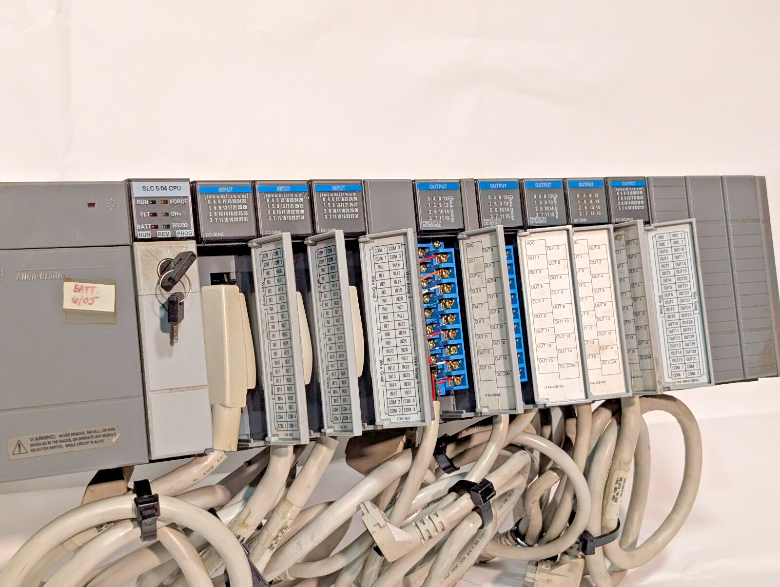 Allen Bradley 1746-A13 Chassis Rack, SLC500, 13-Slot; 1746-P2 SER C Power Supply
