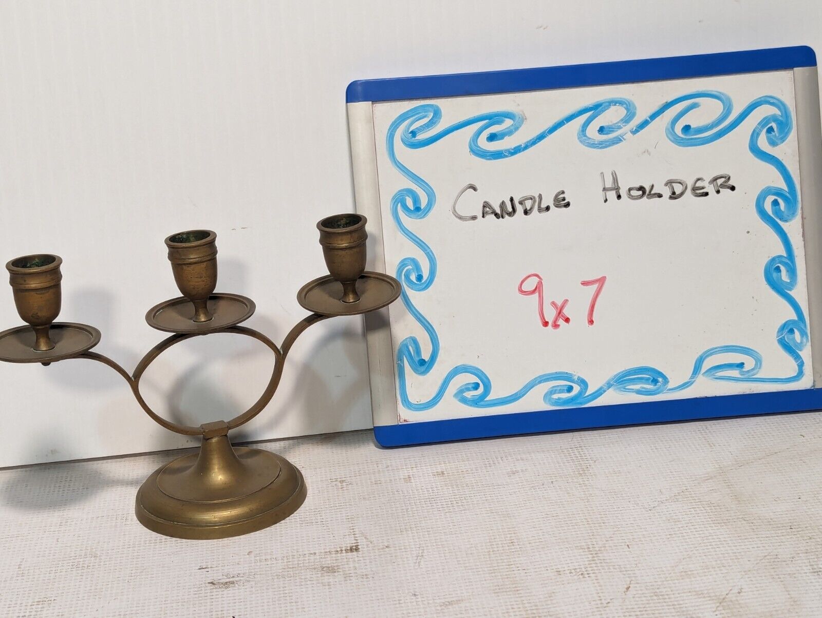 Vintage Heavy Lacquered Solid Brass Candelabra Sophisticated MCM - Free Shipping