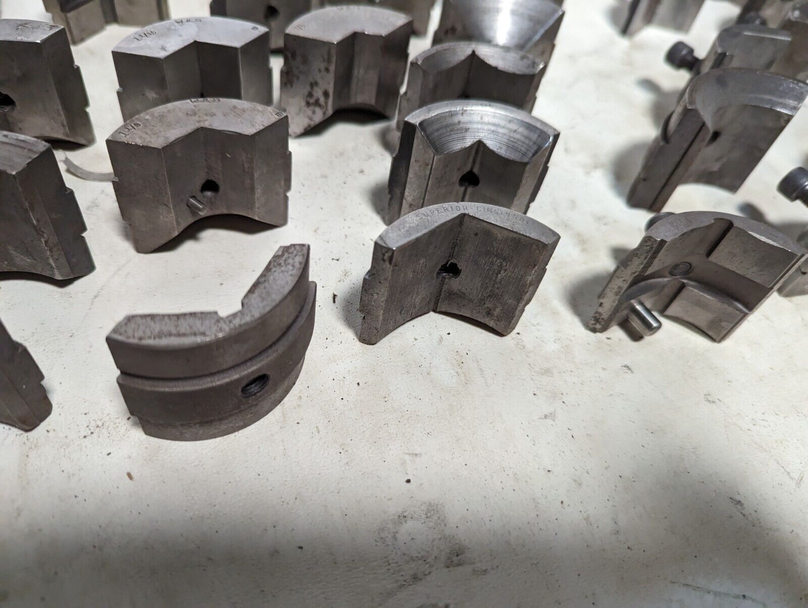 Lot of collet pads as pictured: some complete sets, some incomplete