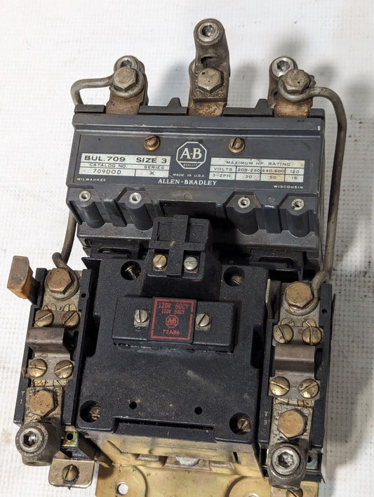 Allen Bradley 709DOD Size 3 SER K Motor Starter - Free Shipping