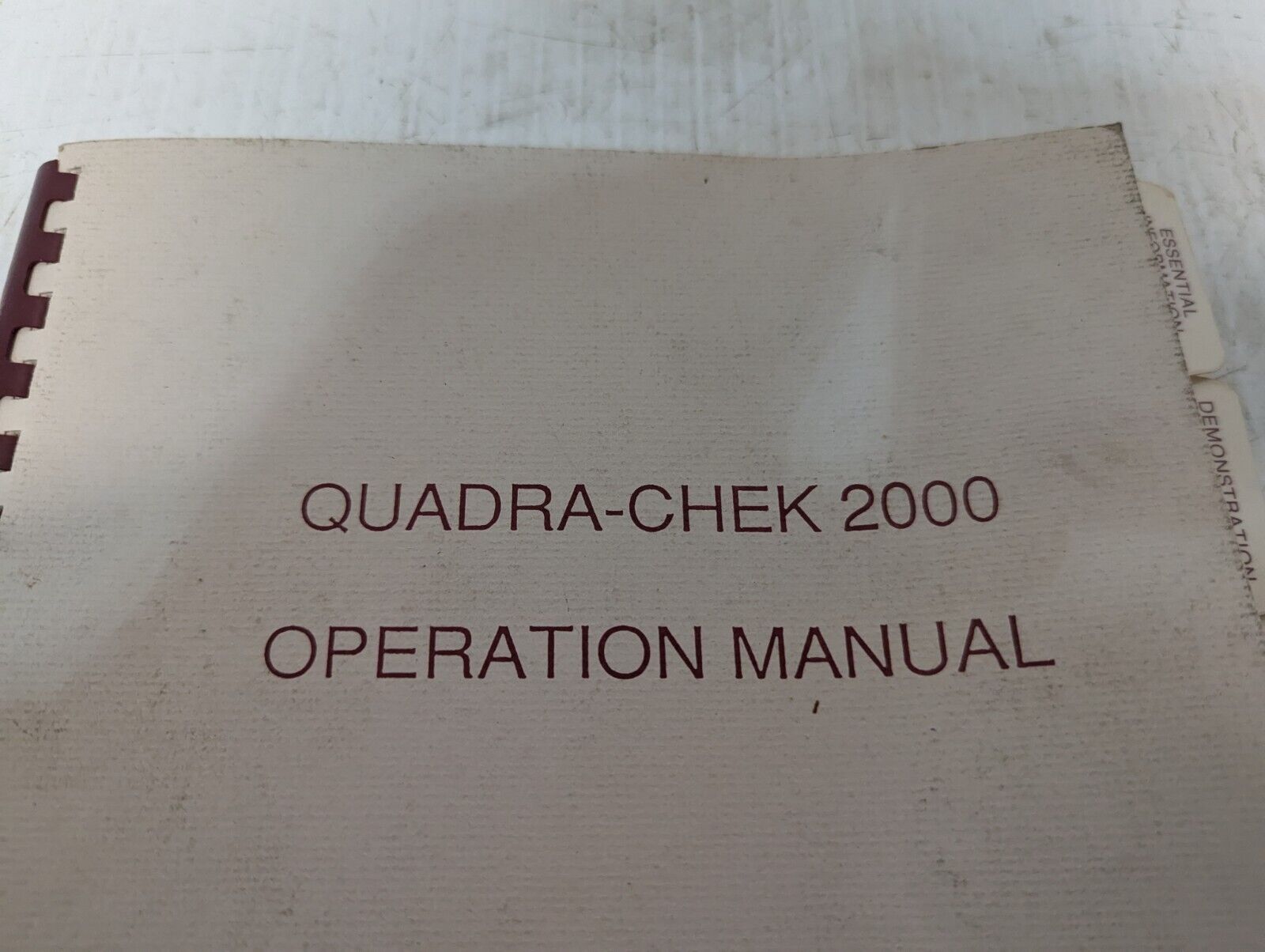 Vintage Metronics Quadra-Chek 2000 Operation Manual - Free Shipping