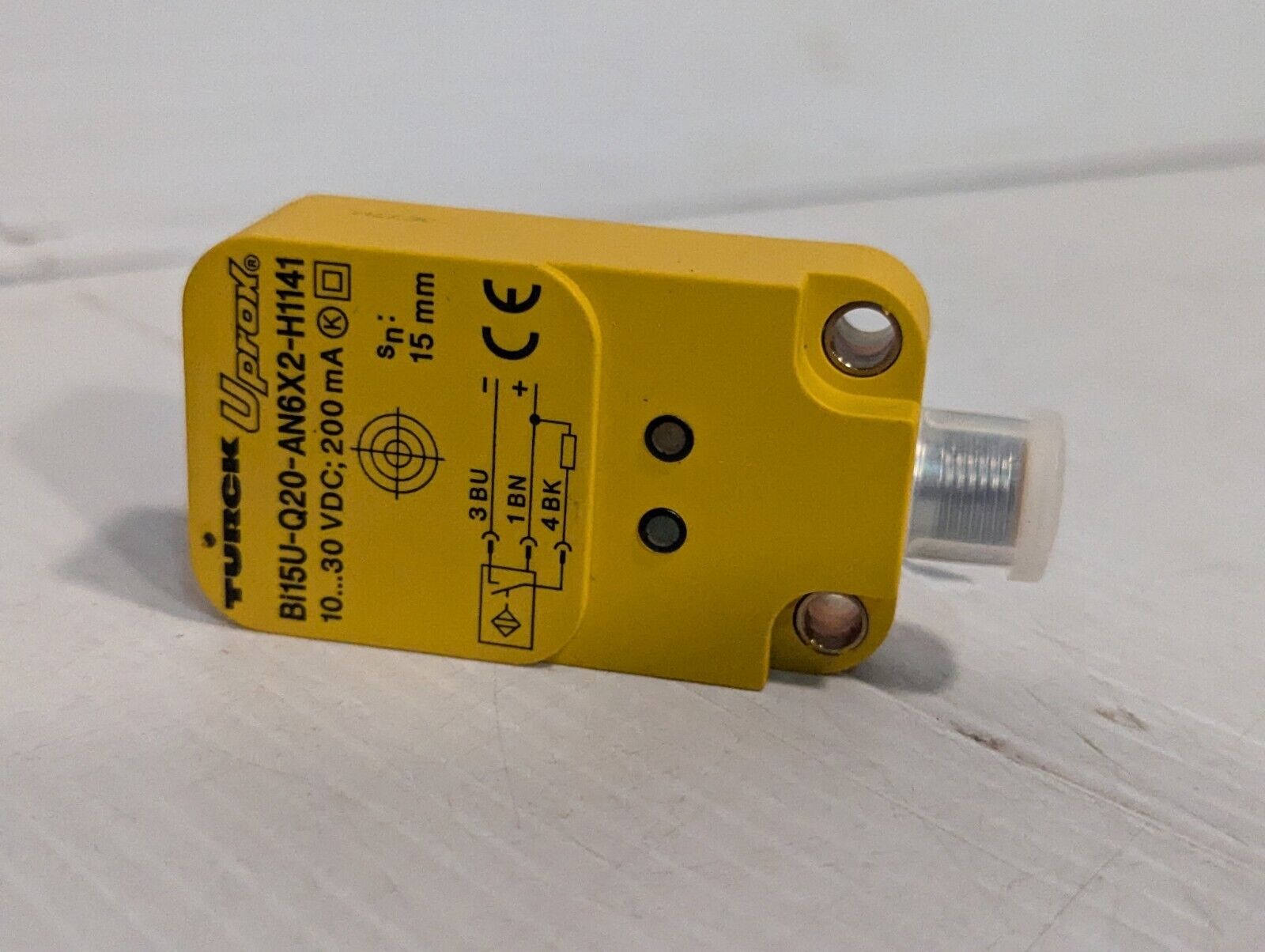 Turck Bi15U-Q20-AN6X2-H1141 Inductive Proximity Sensor, 15mm Range, 10-30VDC