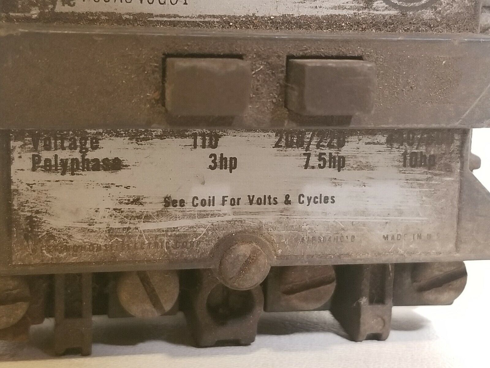 Westinghouse Motor Control A200MICAC 765A840GO1 Coil 505C806G01, 3-10HP 110-600V