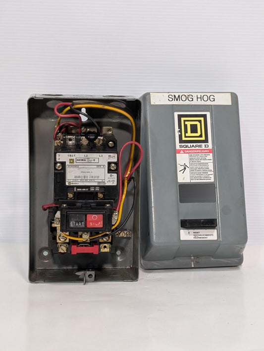 Square D 8536SBG2 Magnetic Motor Starter, Series A, NEMA 0, 480vac Coil, 18A