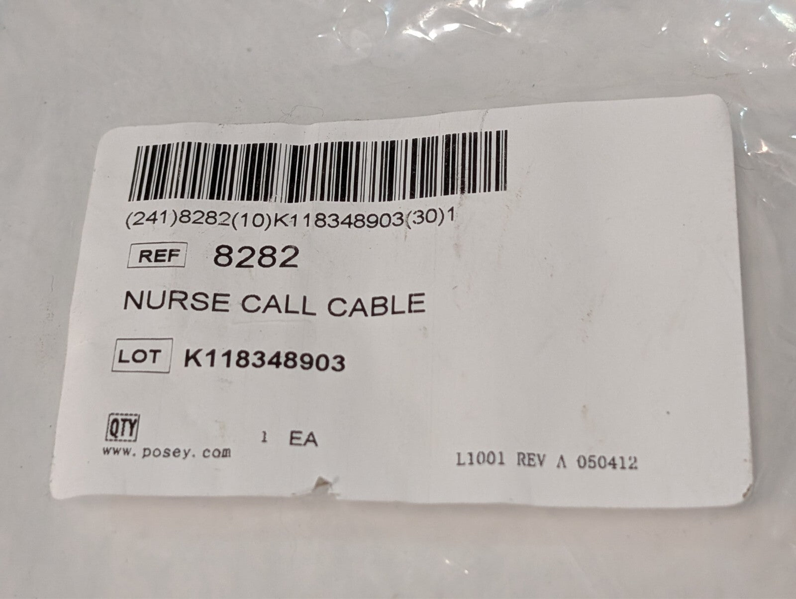 (6) Posey 8282 Nurse Call Cable Component For Keepsafe Deluxe Sitter Select