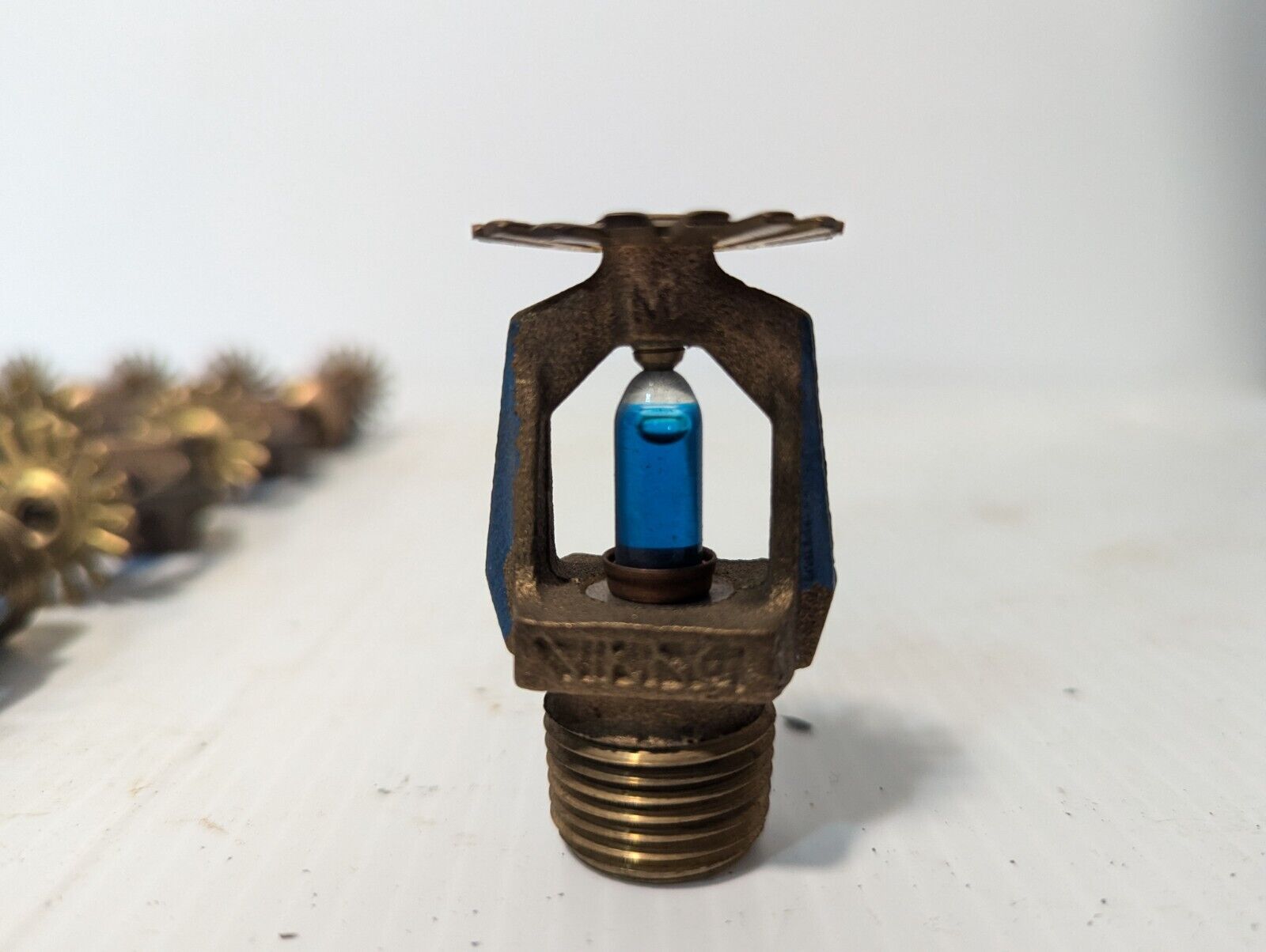 Lot of 4 Viking 1992 Brass Sprinkler Heads, Activate at 286° F (Blue) -Free Ship