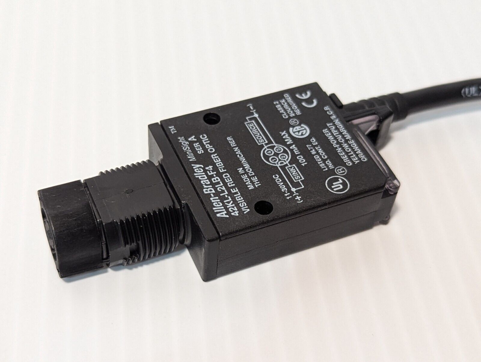 Allen-Bradley 42KL-L2LB-F4 / Ser A MiniSight Visible Red Fiber Optic 11-30VDC