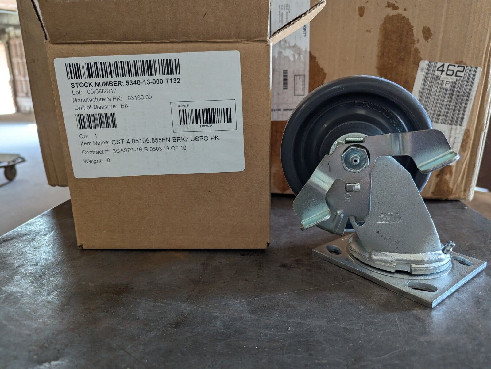 Colson 5x2" Endura Swivel Caster w/Brake 4.05109.855EN 03183.09 - Free Shipping