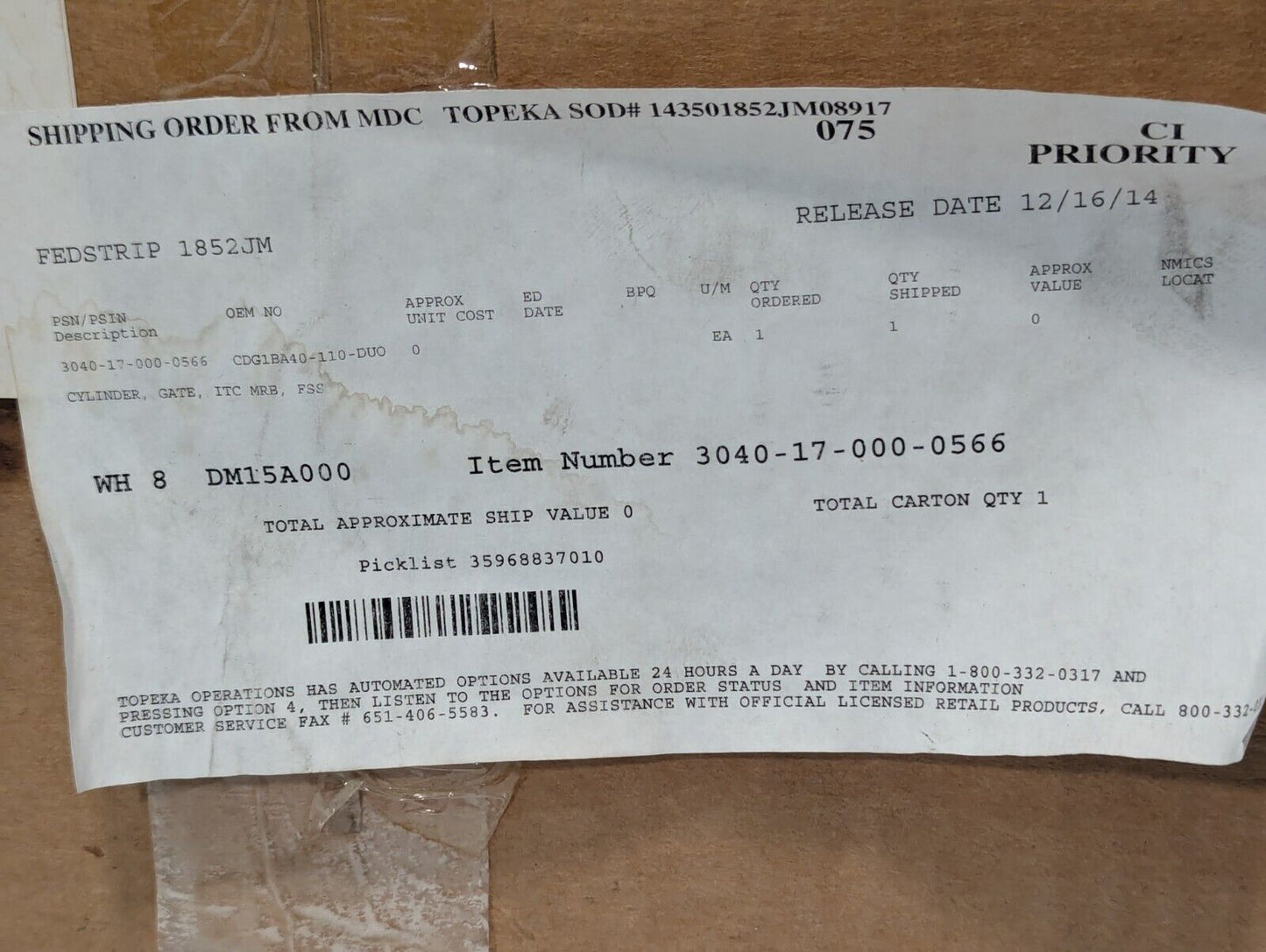 SMC CDG1BA40-110-DUO01515 Pneumatic Cylinder - Free Shipping+Returns