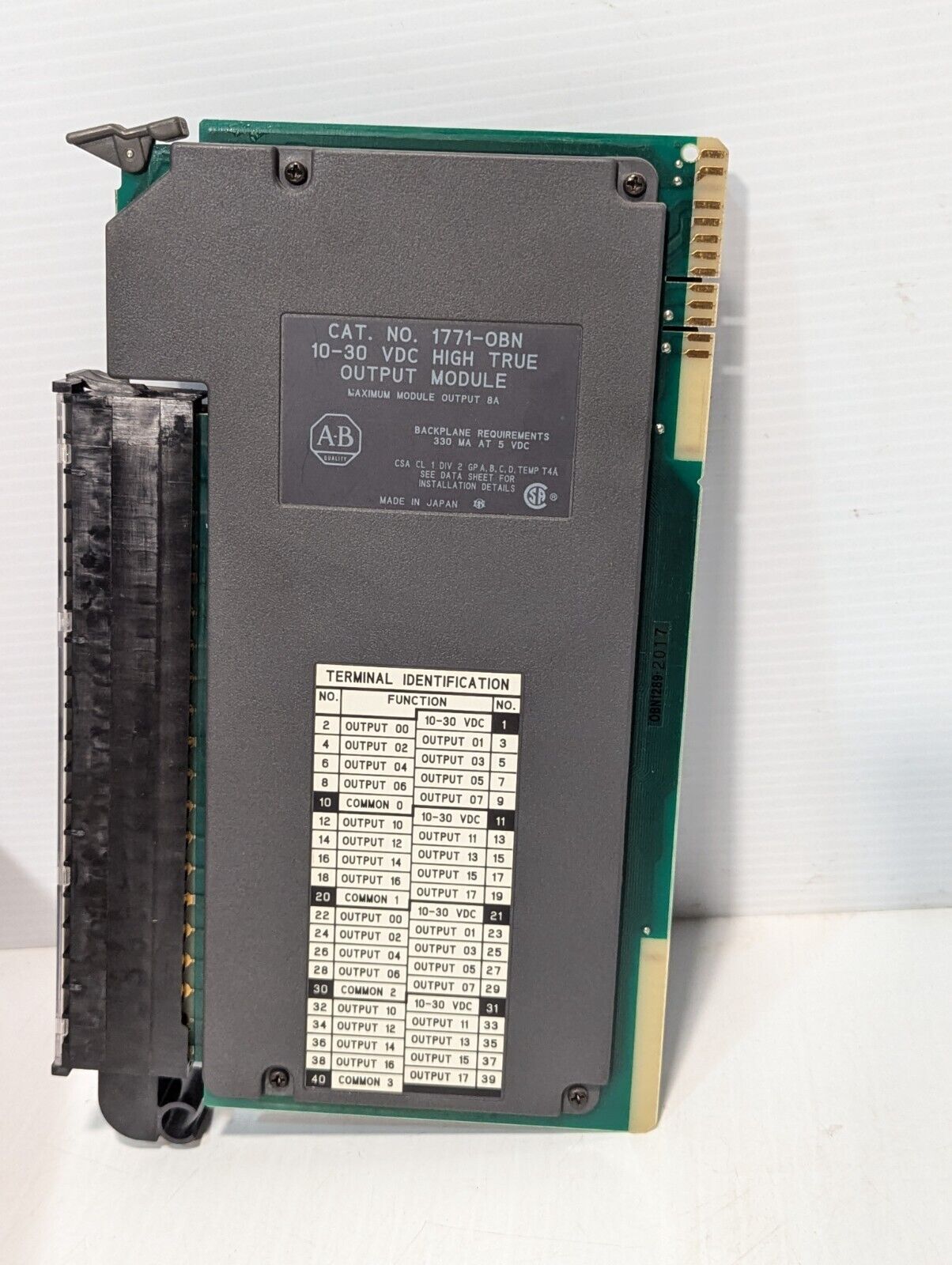 Allen-Bradley 1771-OBN 10-30VDC high true output module, 8A max - Free Shipping