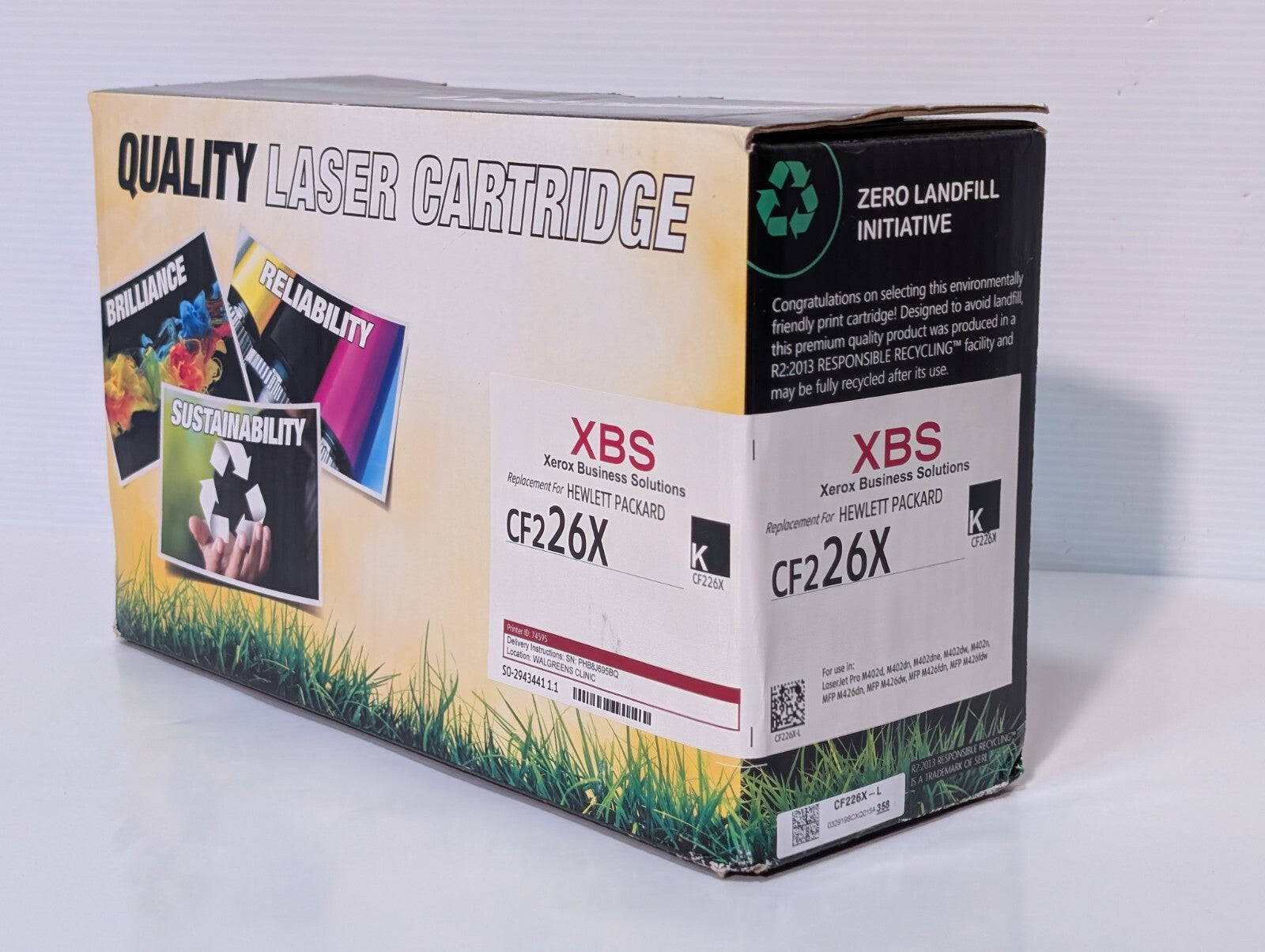 Xerox CF226X Black High-Yield Toner Cartridge, For HP LaserJet Printers