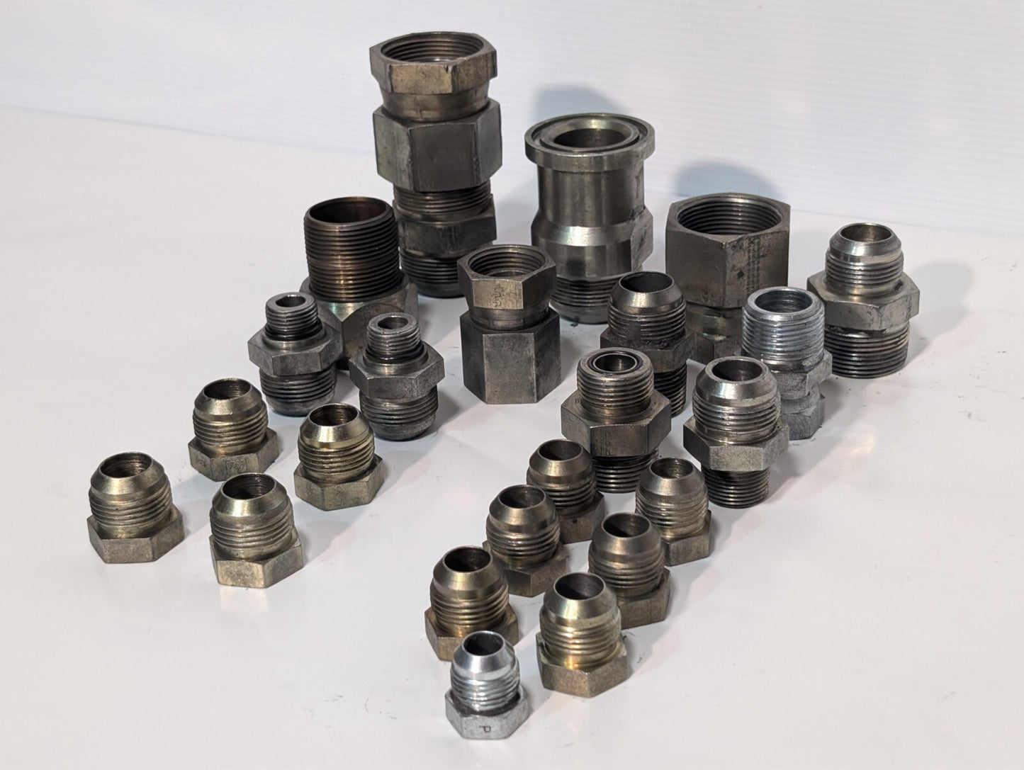 (23) High Pressure Adaptor Fittings Reducers Hex Heads for Hydraulic Press