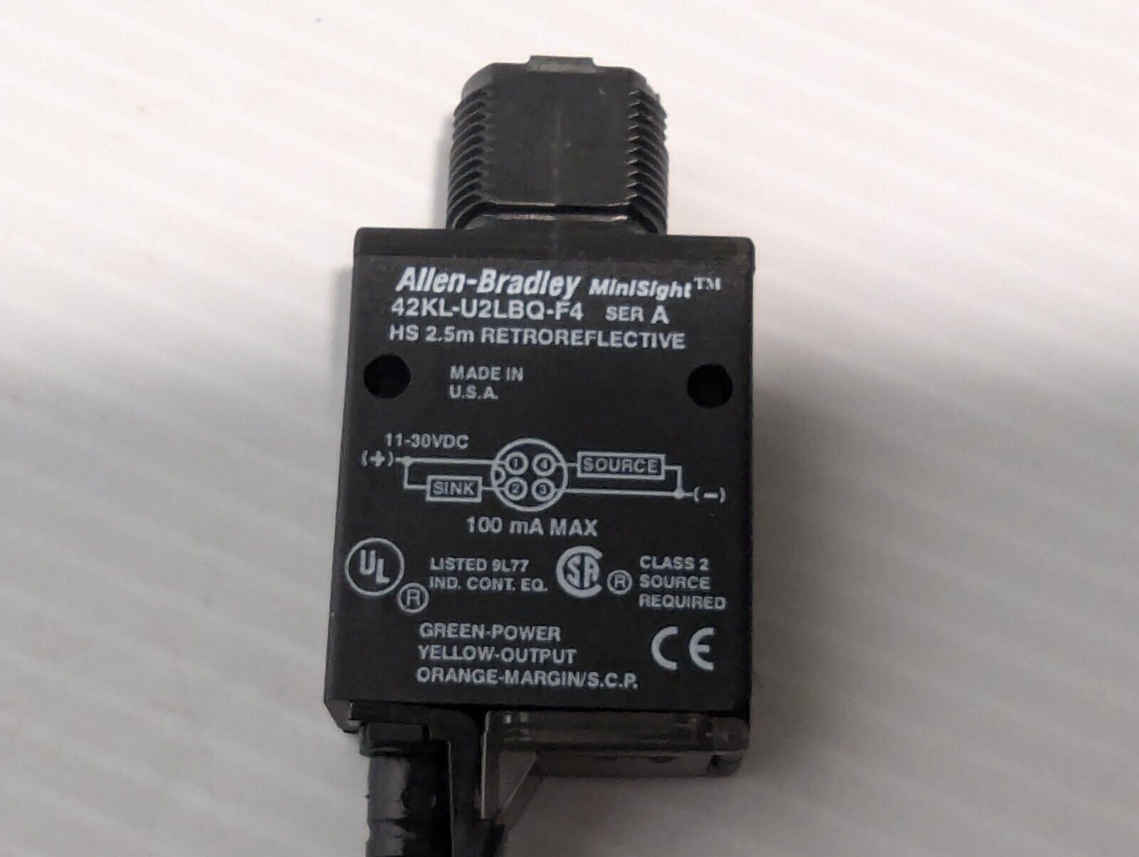NOS Allen-Bradley 42KL-U2LBQ-F4 Series A Minisight Photoelectric Switch Sensor