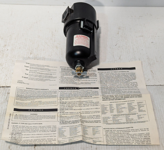 Wilkerson L26-04-G00 Pneumatic Line 1/2" Lubricator, NIB w/maual -Free Shipping
