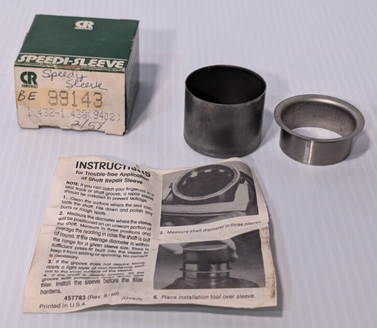 Speedi-Sleeve / SKF 99143 Shaft Sleeve, 1-7/16" Bore & Returns