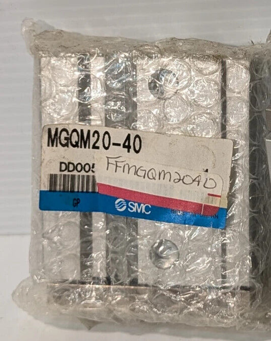 SMC MGQM20-40 Pneumatic Guided Cylinder, 40mm Stroke, 20mm Bore - Free Shipping