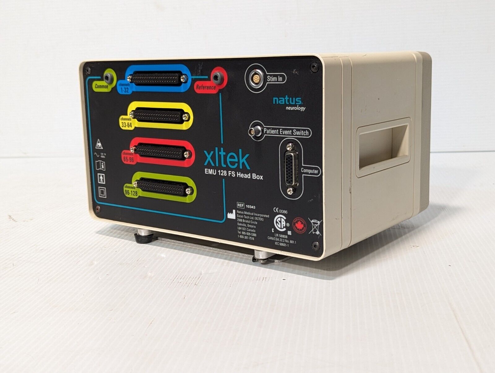 Natus Neurology 10343 XLTEK EMU 128 FS Head Box (Amp)- Free Shipping