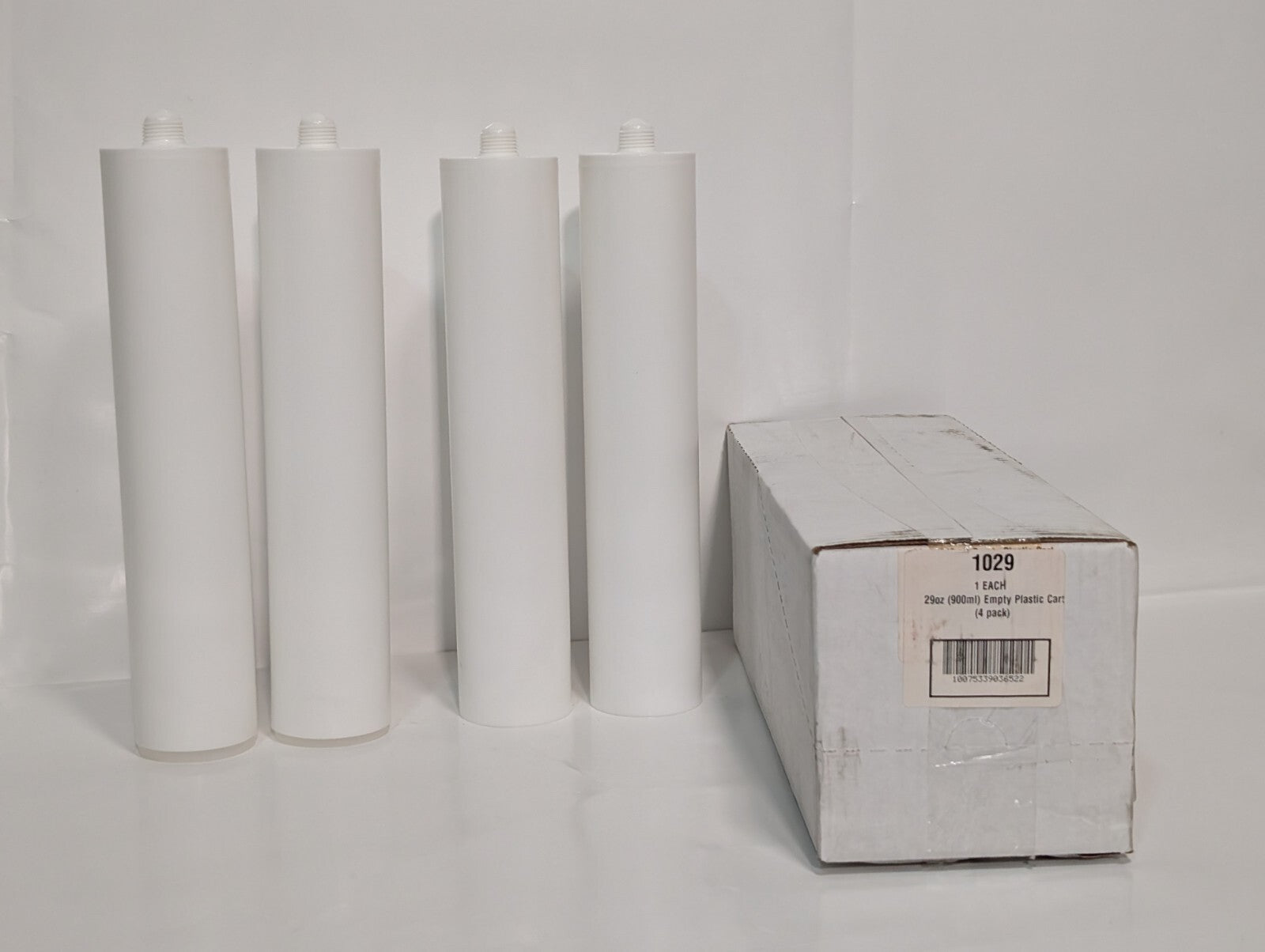 [4] Red Devil 1029 29oz (900ml) Empty Plastic Caulk Tubes, Reusable, USA