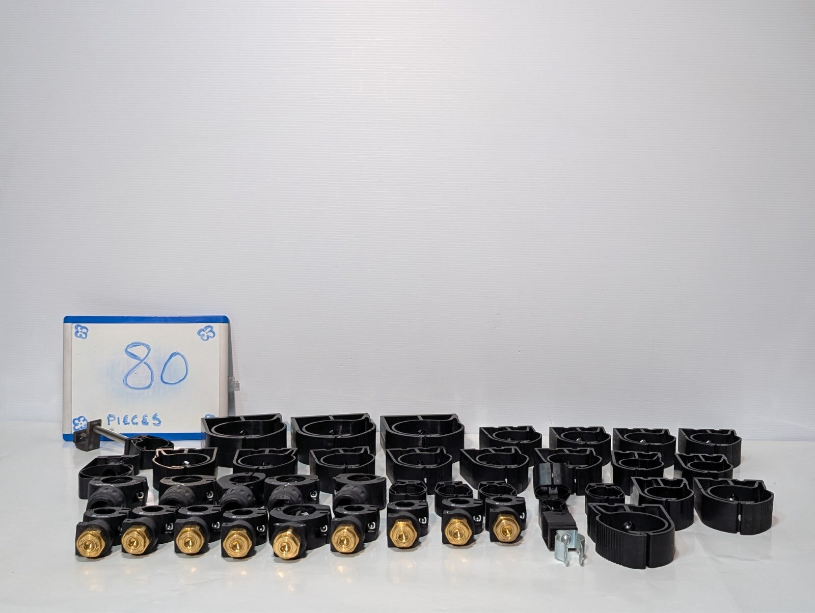 (80) Connectors for Pneumatic Aluminum Tubes Airnet Pipe Clamps Transair Outlets