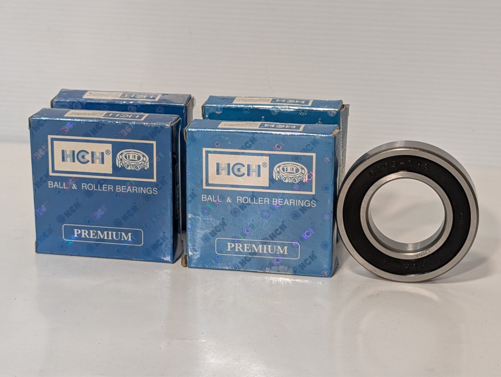 (4) HCH 6209 2RS C3 Premium Rubber Seal Ball Bearing 45x85x19mm