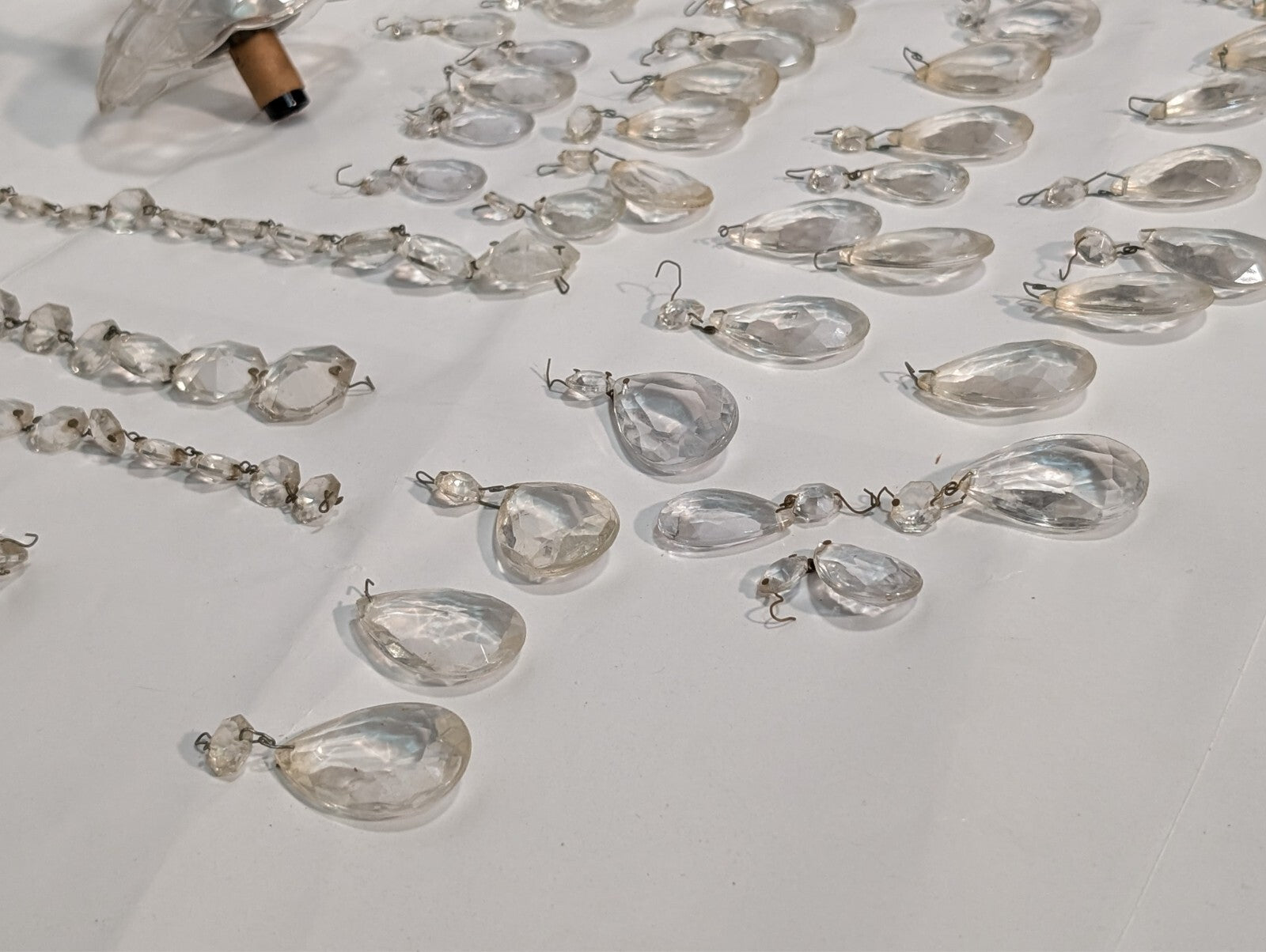 Vintage Crystal Chandelier, Disassembled