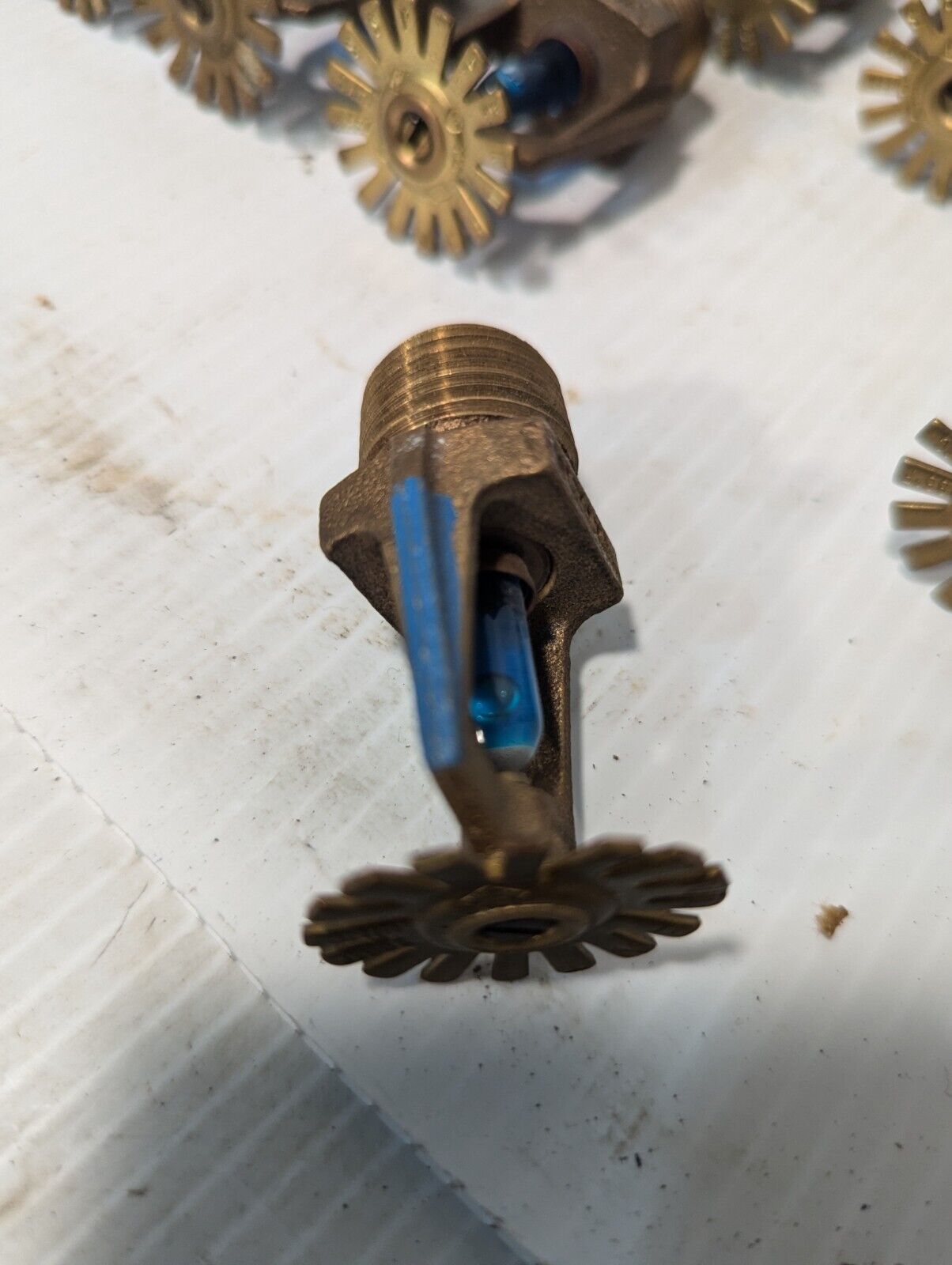 Lot of 4 Viking 1992 Brass Sprinkler Heads, Activate at 286° F (Blue) -Free Ship