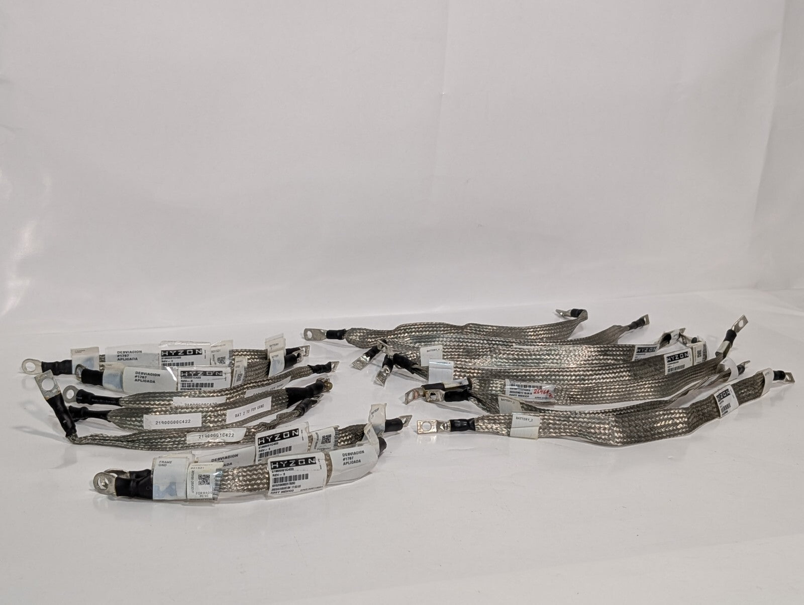 (14) Hyzon Ground Cable Assembly Straps for Batteries, EV HV Vehicles
