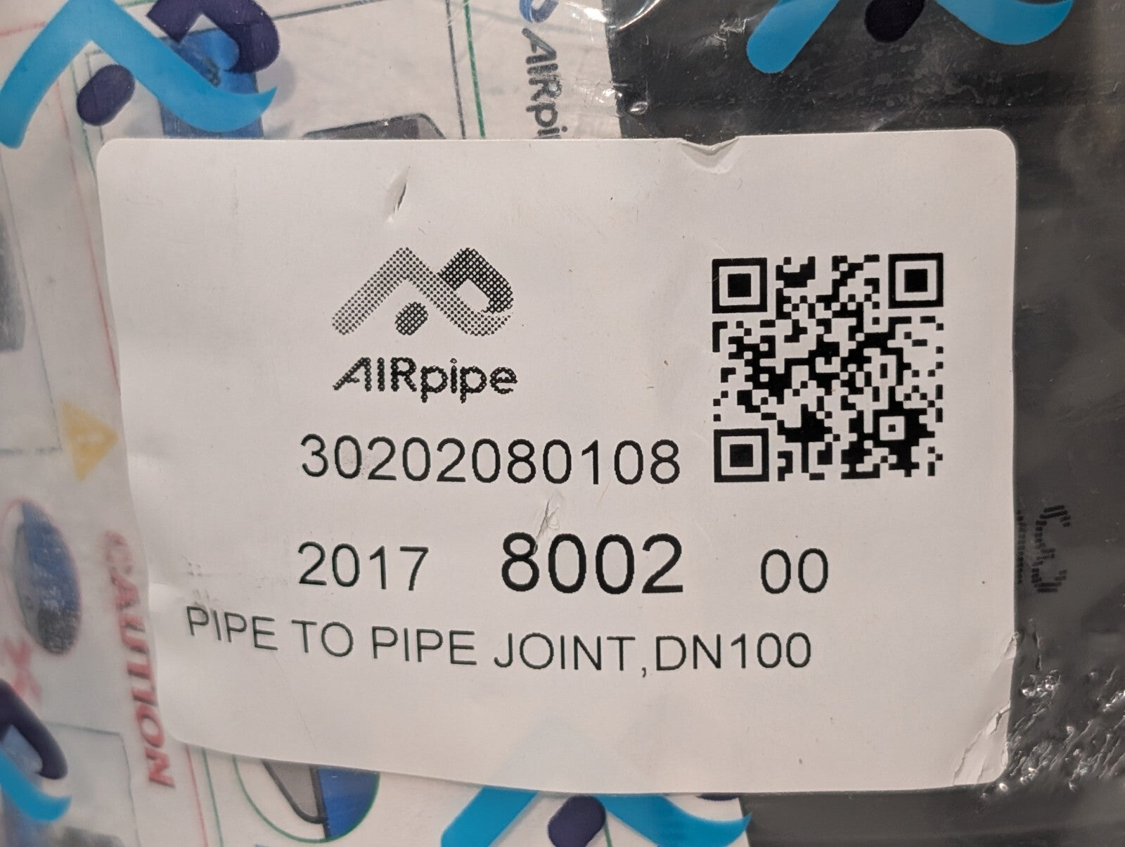 [1] Airpipe 4" Pipe to Pipe Joint DN100 Aluminum 30202080108