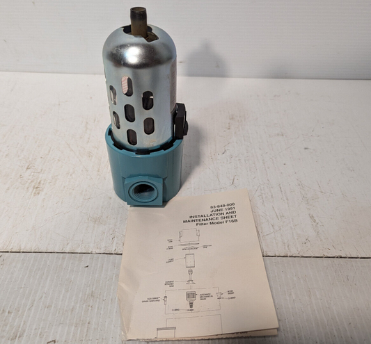 Wilkerson F16-04-000 Pneumatic Filter, Series B, NIB w/manual -Free Shipping
