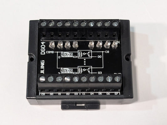 2) JLING DG04 8-Channel NPN to PNP Signal Converter 10-28VDC 10KHz Max Frequency