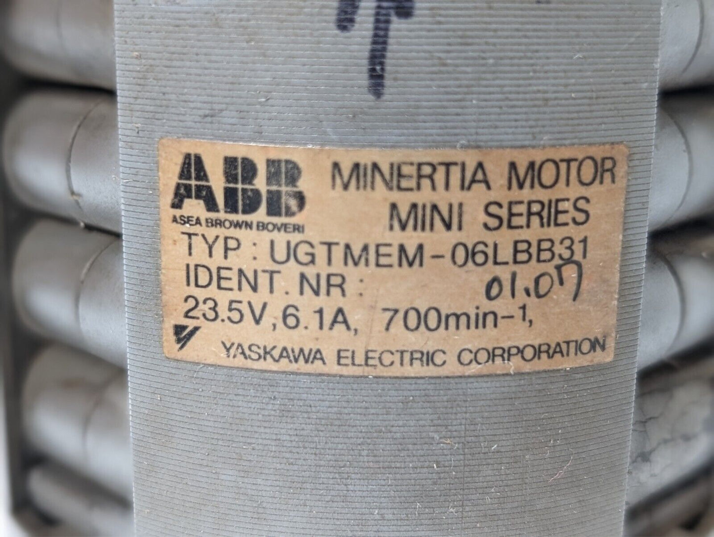 Yaskawa ABB UGTMEM-06LBB31 Minertia Servo Motor Mini Series