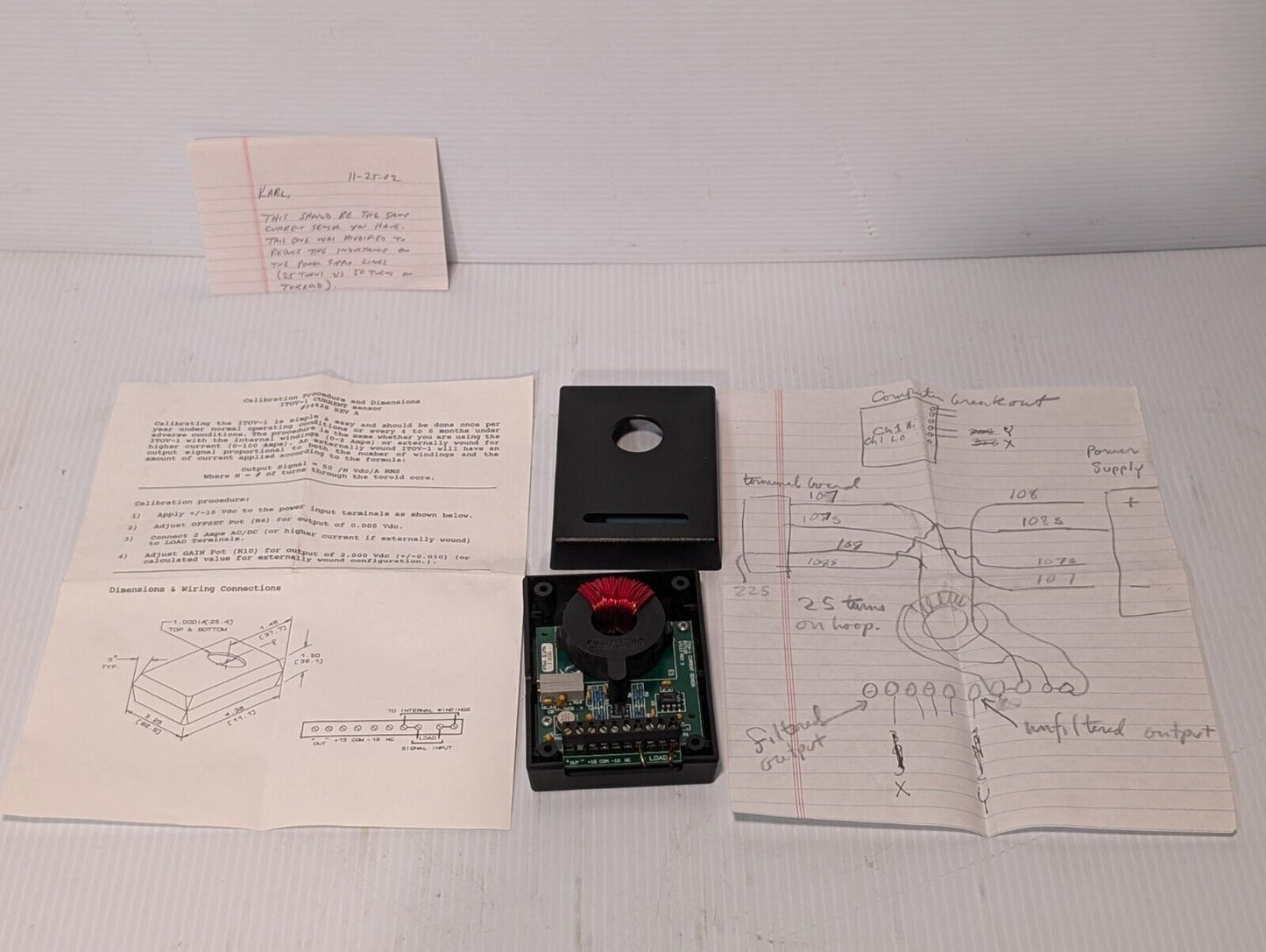 Tektronix ITOV-1 Non-Contact AC/DC Current Sensor+Returns