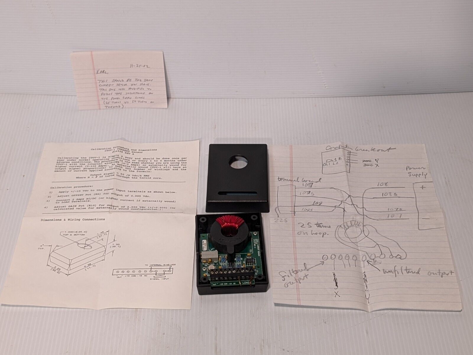 Tektronix ITOV-1 Non-Contact AC/DC Current Sensor+Returns