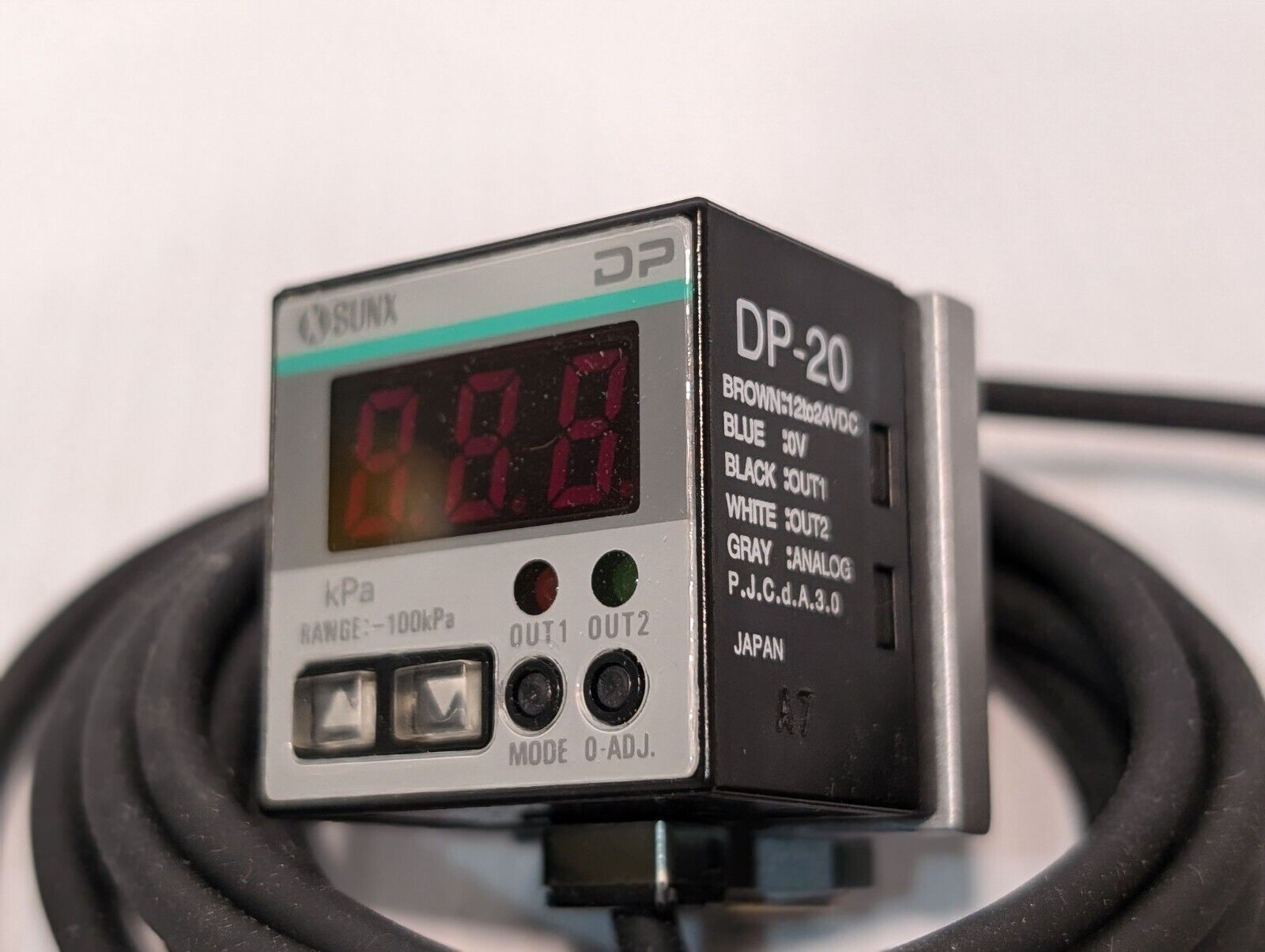 SunX DP-20 Digital Pressure Sensor, -100kPa, LED display-Free Shipping + Returns