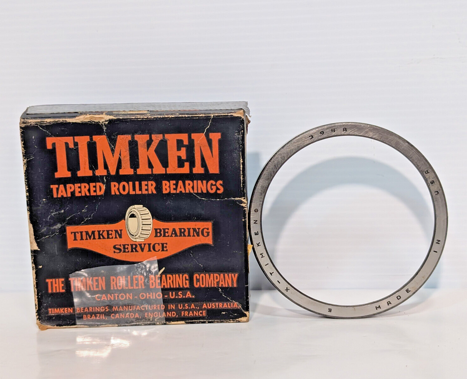Timken Tapered Roller Bearings 394A Cup, Race, Made in USA