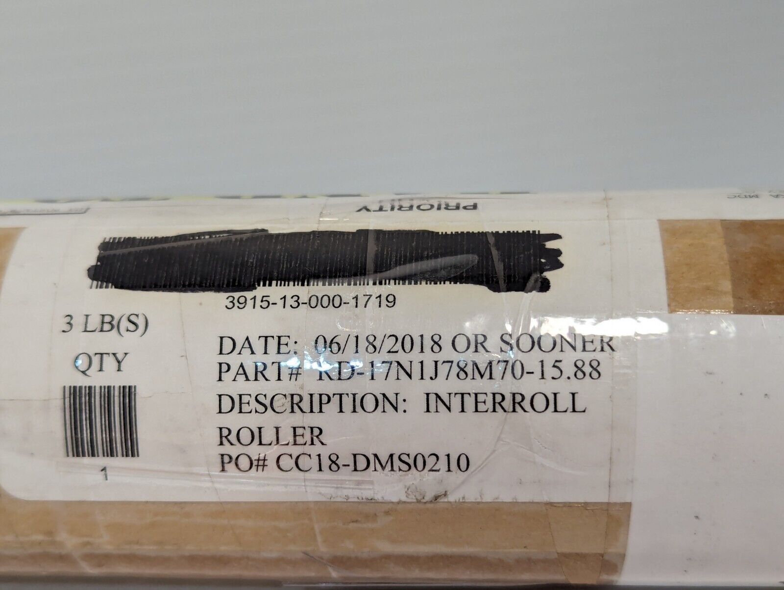 Interroll RD-17N1J78M70-15.88 Roller - Free Shipping