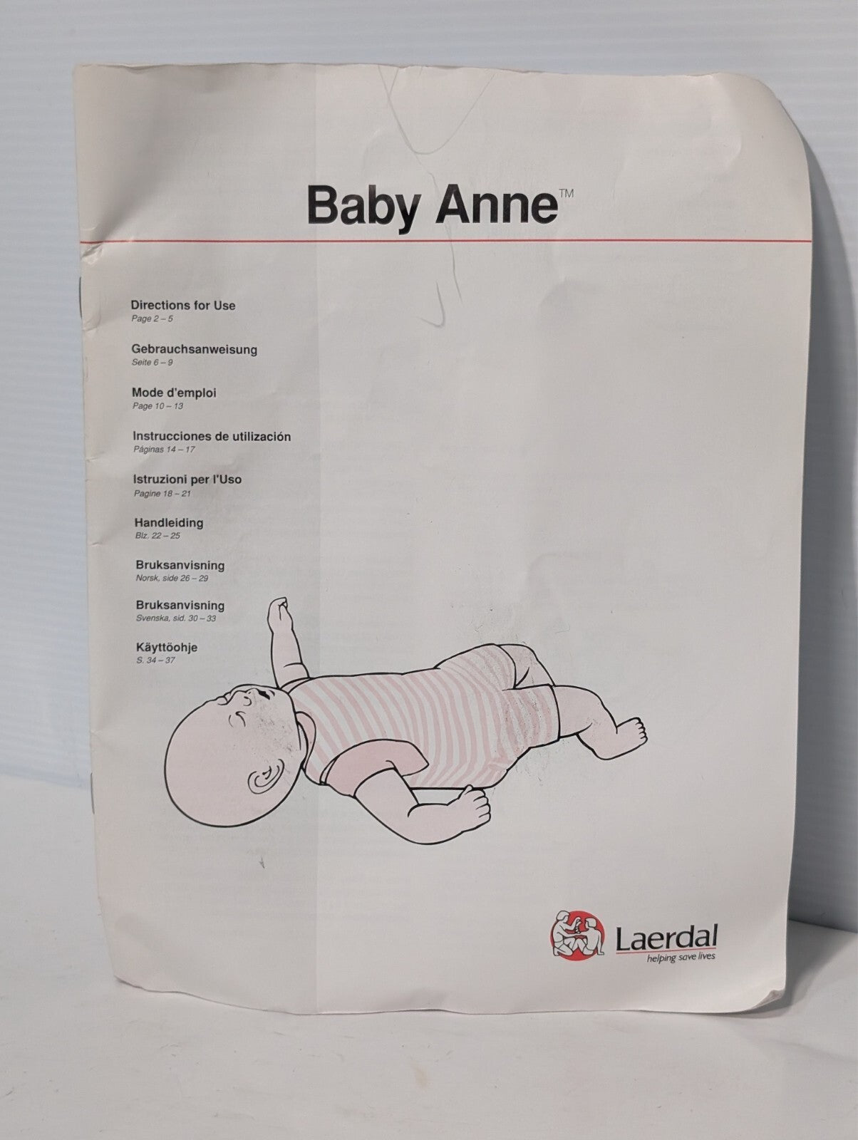 (1) Laerdal Baby Anne CPR Infant Pediatric Training Manikin First Aid EMS w/ Bag