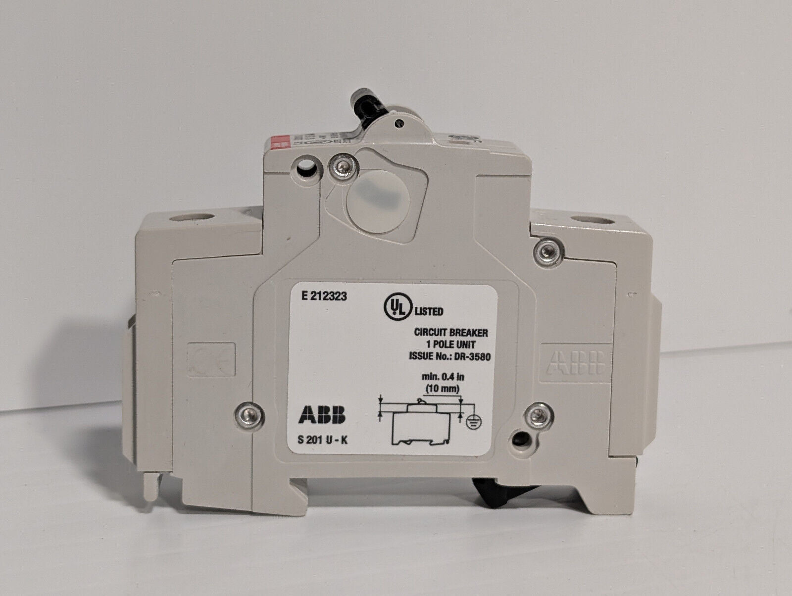 ABB S201U-K1,6 Circuit Breaker, 162K852H01, 1-Pole, 240 VAC, 50/60Hz, E212323