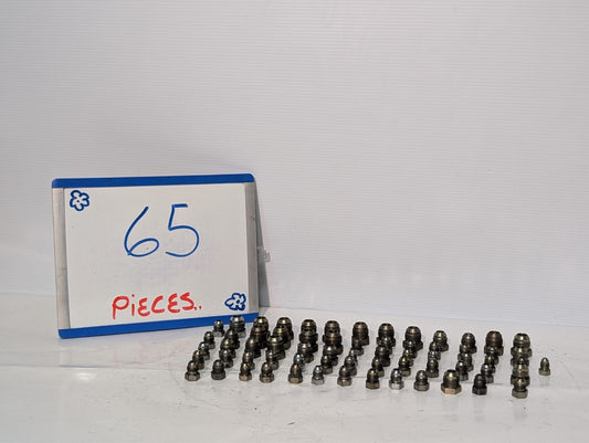 (65) Small Fitting and Adapters Steel Weld Hex Head Thread Valve