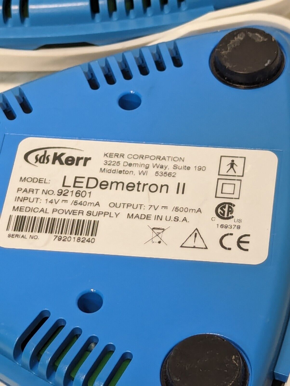 Kerr LEDemetron I and II Charger Bases, 921601, 952251 - Free Ship