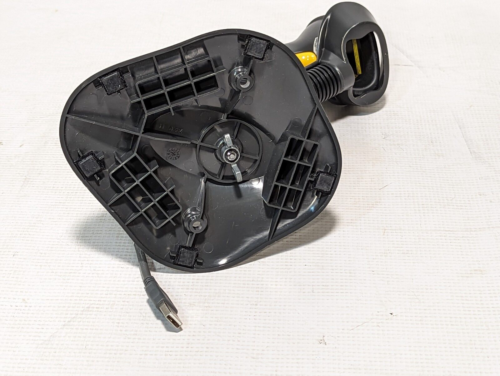 Symbol LS2208-SR20007R-UR handheld USB barcode scanner with stand