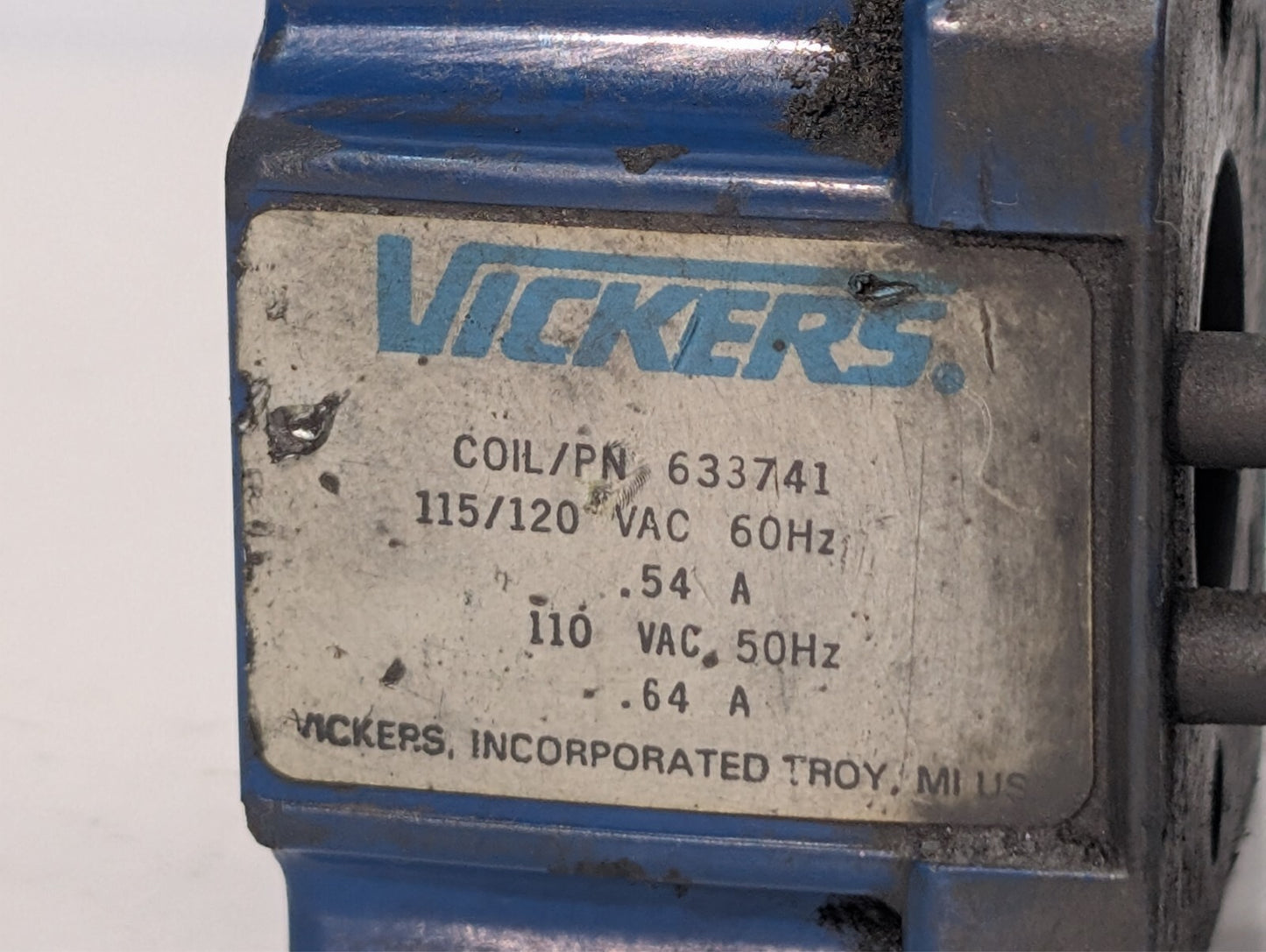 Vickers 633741 Solenoid Coil, 115/120VAC 50/60Hz, .54A, .64A